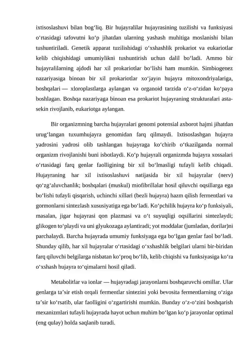 Hujayralar 4
