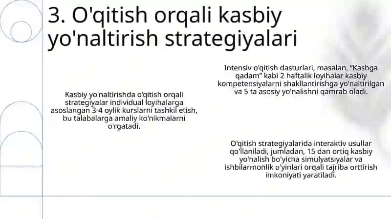 Kasbiy layoqat va yo'naltirish 4