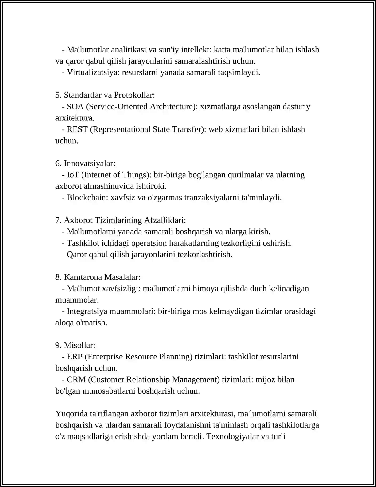 Axborot tizimlari arxitekturasi 4