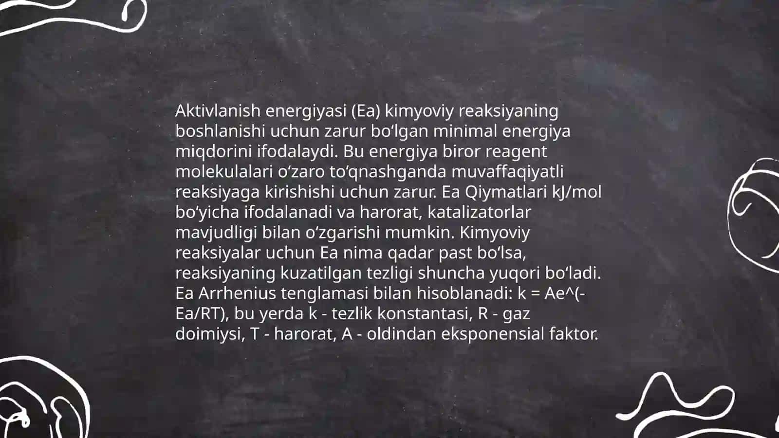 Kimyoviy texnologiya jarayonlarida reaksiya kinetikasi va termodinamika 4