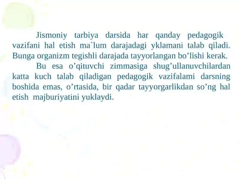 Sport faoliyati (xotin qizlar sporti yo`nalishi bo’yicha)2-kurs talabalari uchun ma’ruzaning taqdimoti 4