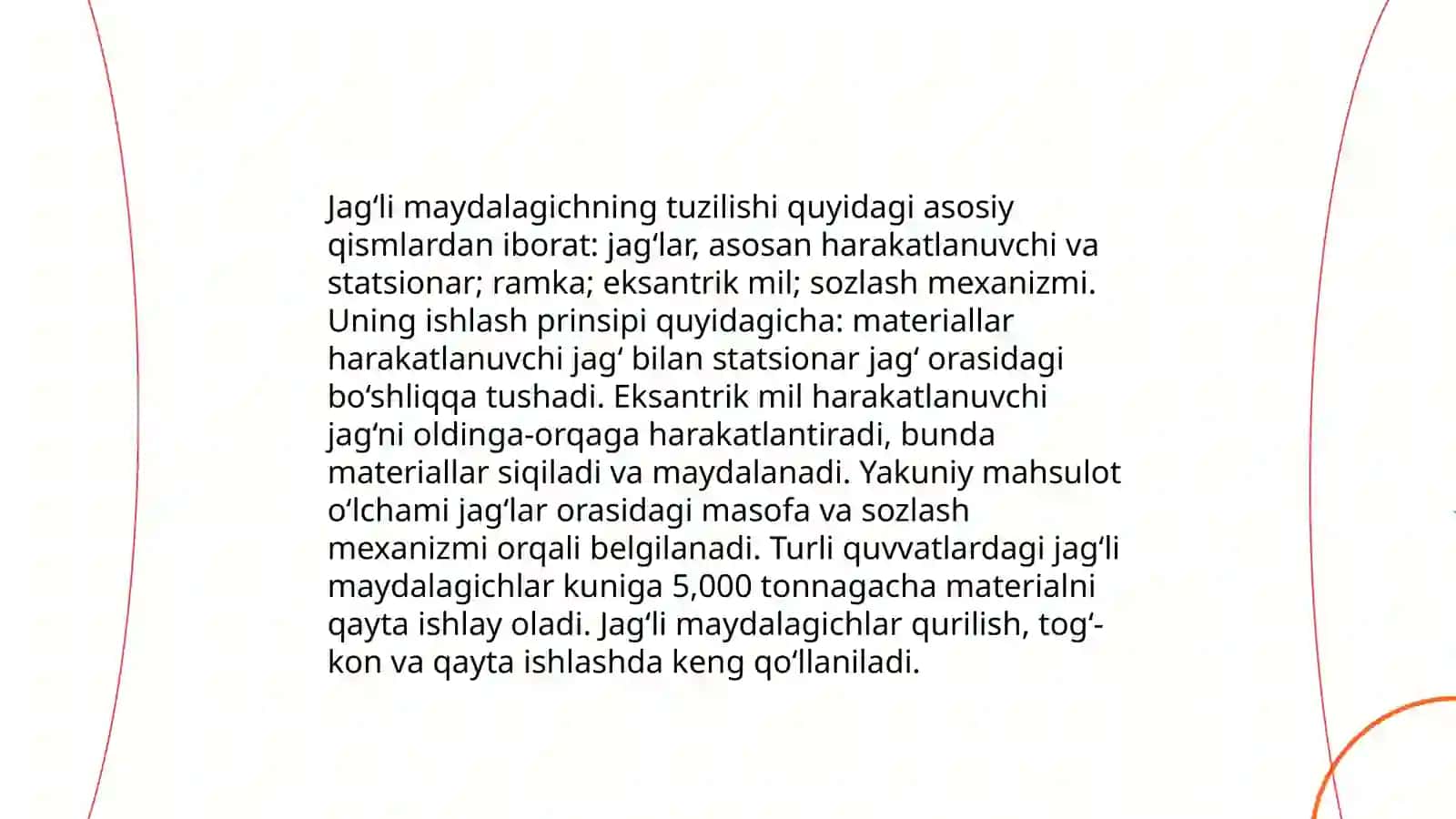 Maydalash jarayonida jag‘li maydalagichni avtomatlashtirish 4