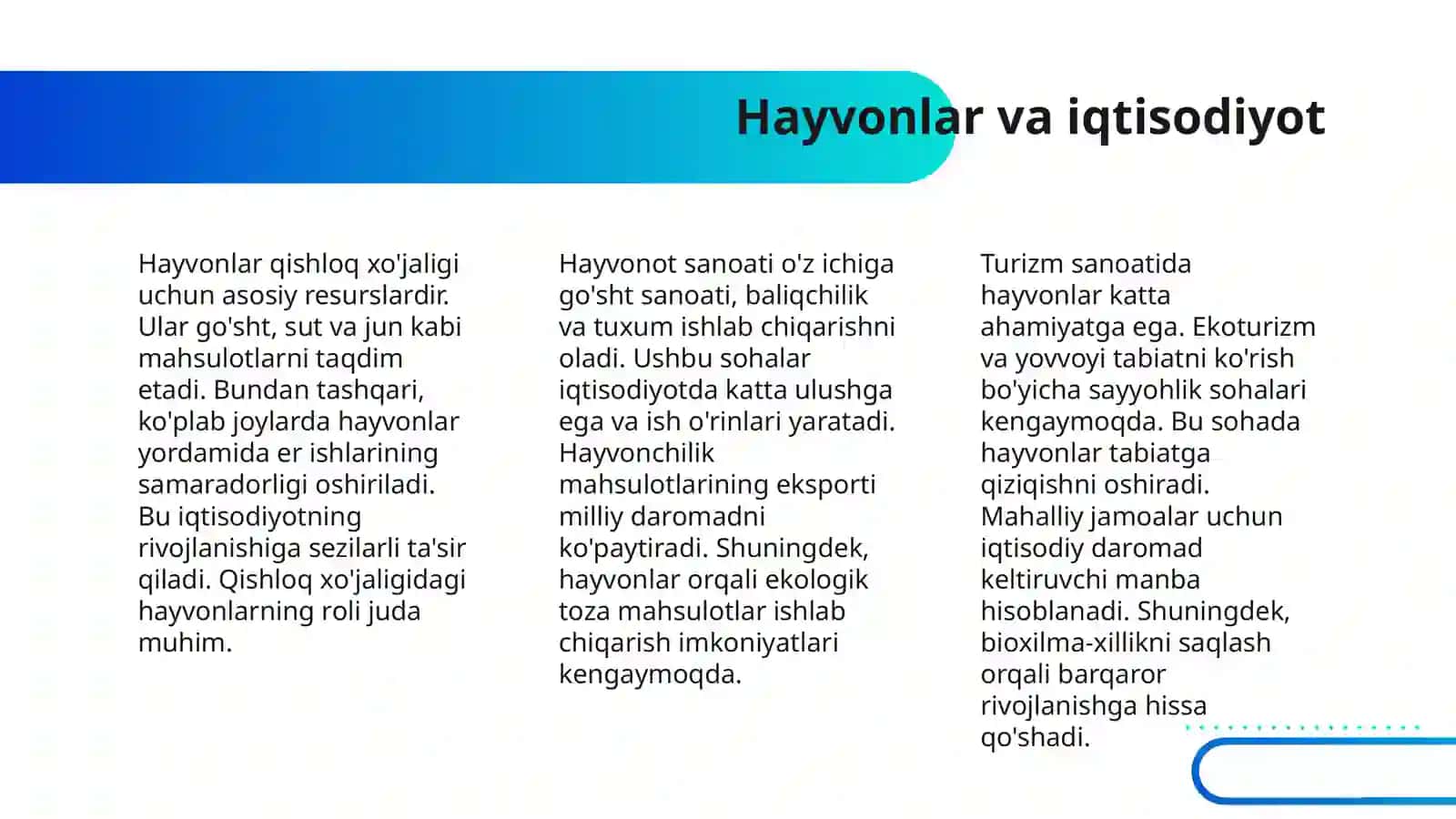 “HAYVONLARNING AHAMIYATINI URGANAMIZ” MAVZUSINI OʻQITISH METODIKASI 4