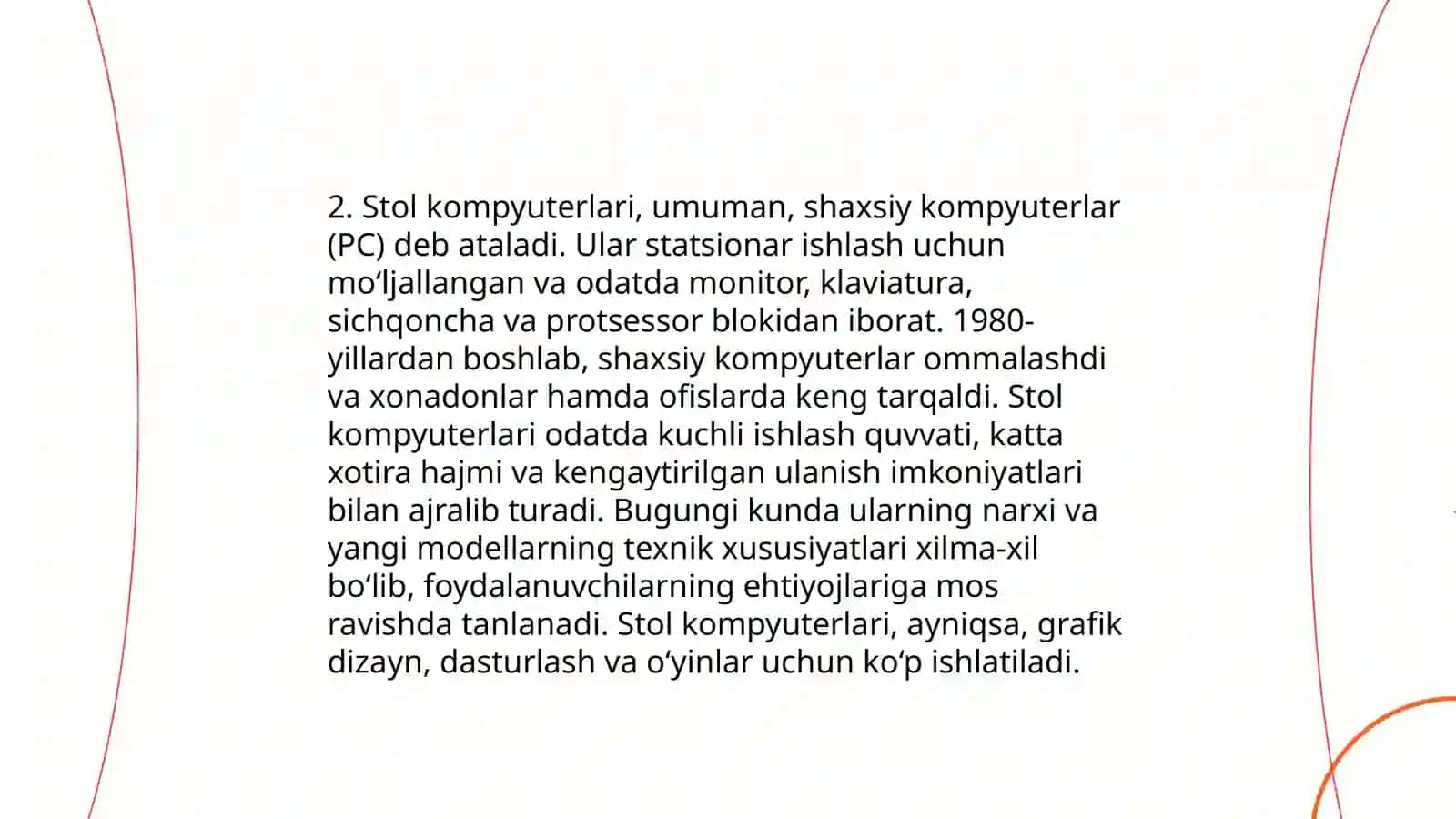 Kompyuter turlari va uning qisimlari 4