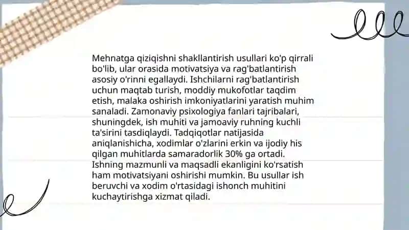 Mehnatga aqliy munosabatni shakllantirish 4