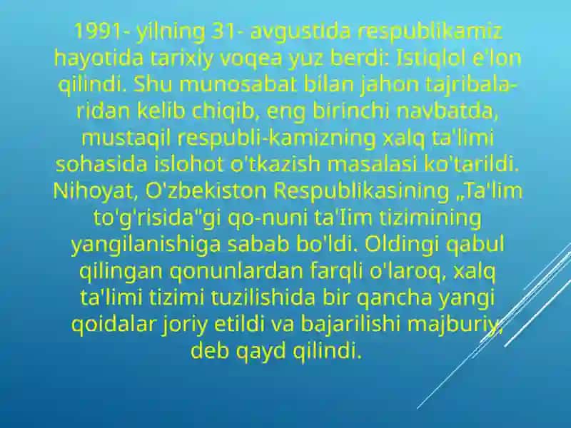 Uzluksiz ta'limda aniqlangan fanlarni o'qitish tendensiyasini o'zlashtirish 4
