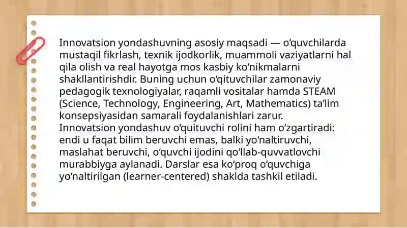 Texnologiya Fanini O’qitishda Innovatsion Yondashuv 4