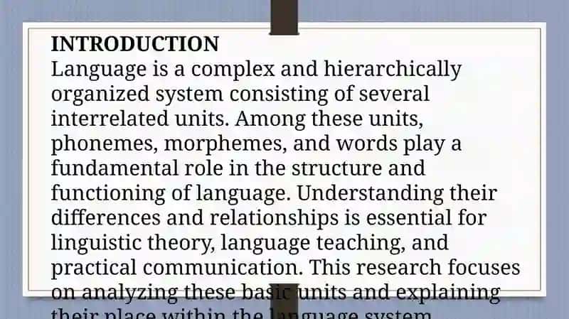 Morphemes, phoneme, and the word difference 4
