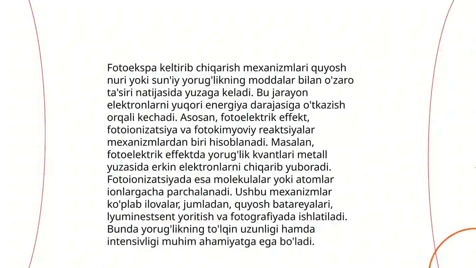 Birlamchi fotofizikaviy va fotokimyoviy reaktsiyalar 4