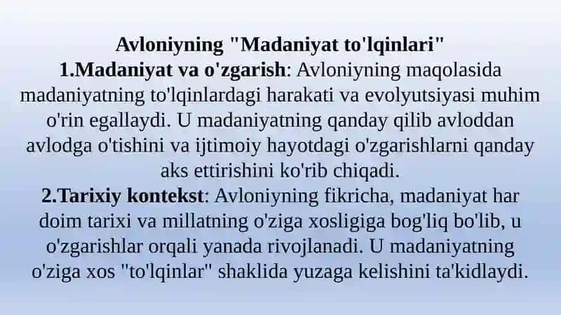 Avloniyning "Madaniyat to'lqinlari" maqolasi 4
