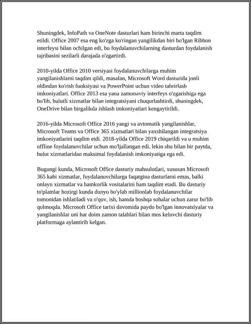 MICROSOFT OFFICE PAKETI 4