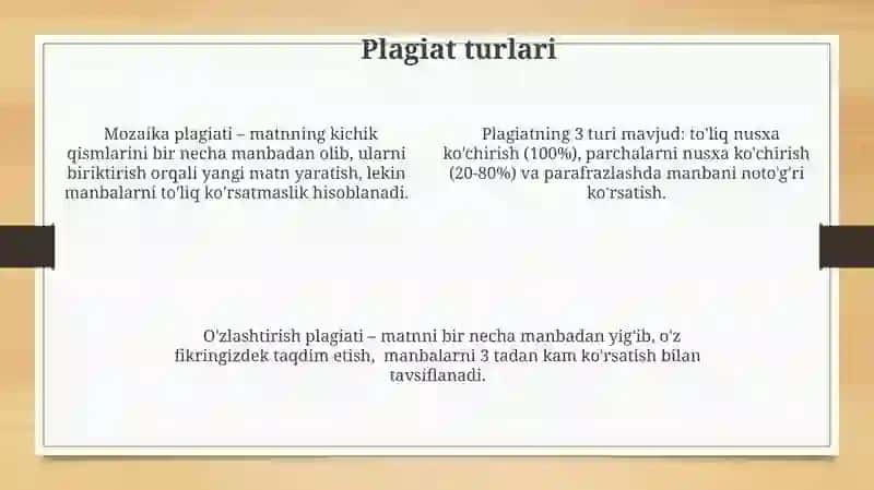 Akademikyo'zishda etika: plagiat va to'g'ri iqtibos keltirish 4