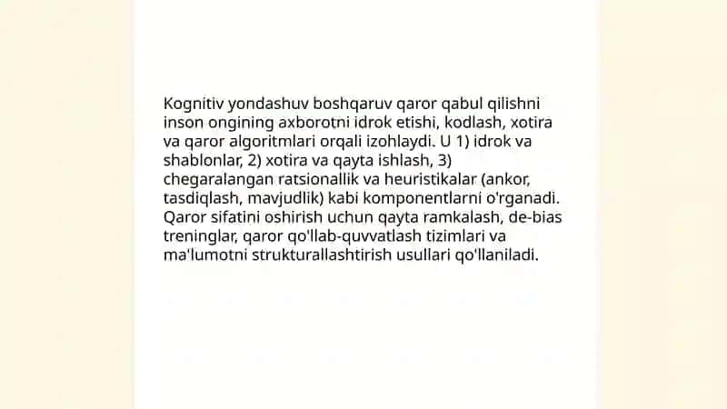 Boshqaruv psixologiyasi fanining yondashuvlari 4