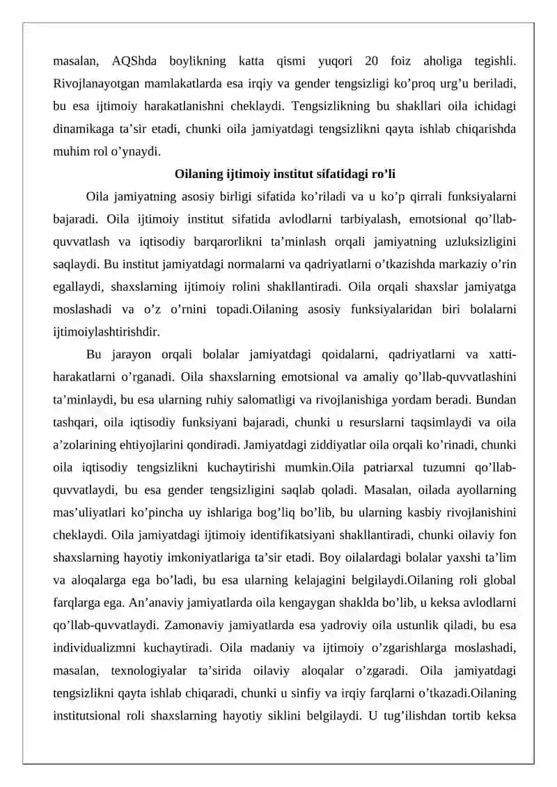 Oiladagi ijtimoiy tengsizlik va uning gender jihatlari 4
