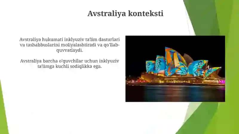 Avstraliya davlatidagi inklyuziv taʼlim tizimini oʻrganish 4