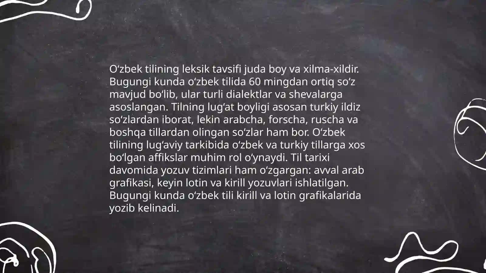 Oʻzbek tili leksiyasini boish manbalari 4