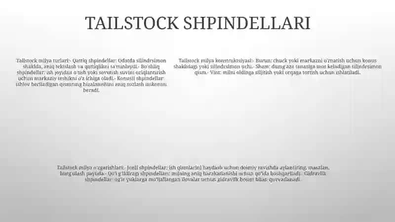 Tokarlik Rdb Dastgohlarining Shpindellarini Tuzilishi Va Turlari 4