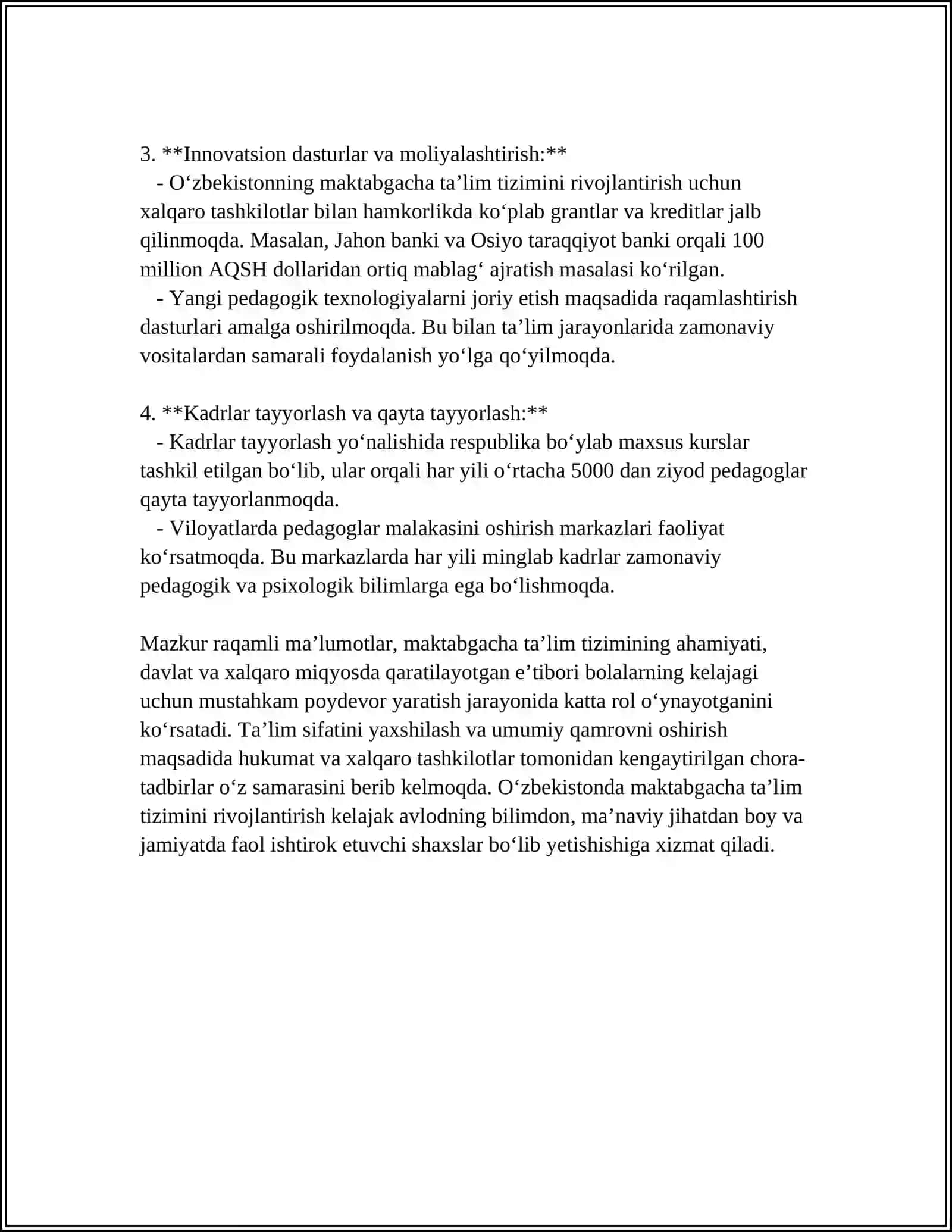 Maktabgacha ta'lim tizimining rivojlanishi 4