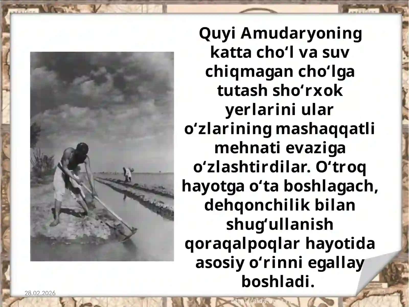 Qoraqalpoqlarning hududiy joylashuvi va ijtimoiy hayoti 4