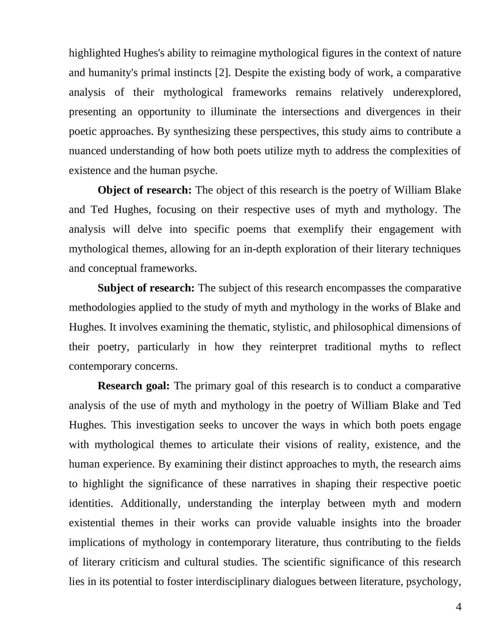 INGLIZ LETERATURE COURSE: COURSE WORK 4