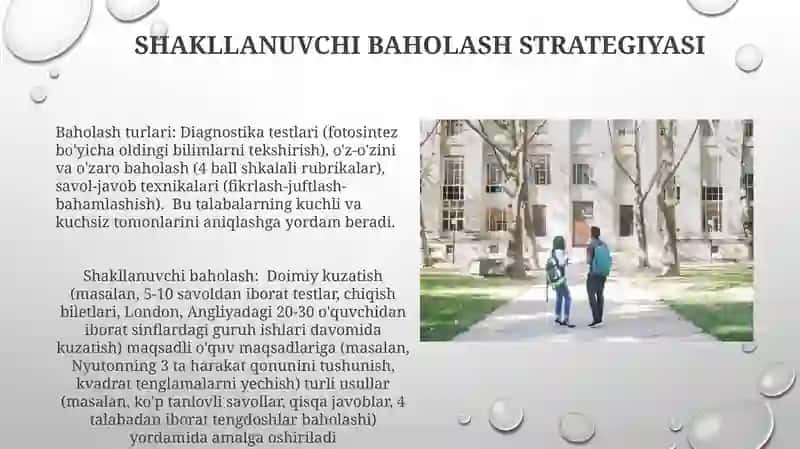 O'quvchilarning bilim ko'nikma va malakalarini nazorat qilish turlari shakli metodlari 4