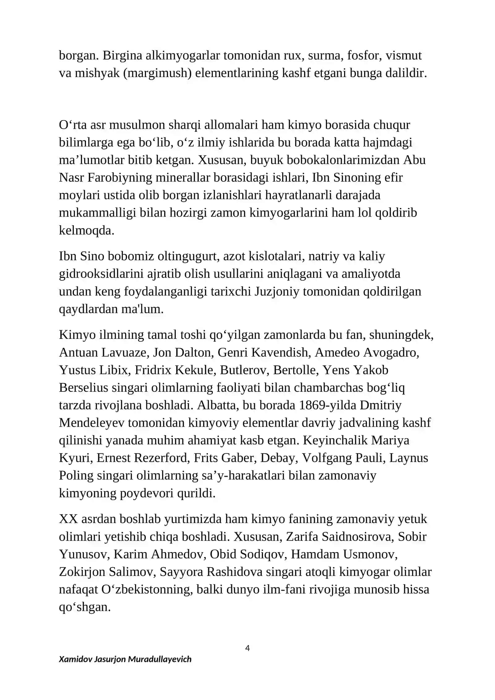 Fizikaviy kimyo fanidan Sirt tarangligi mavzusidagi KURS ISHI 4