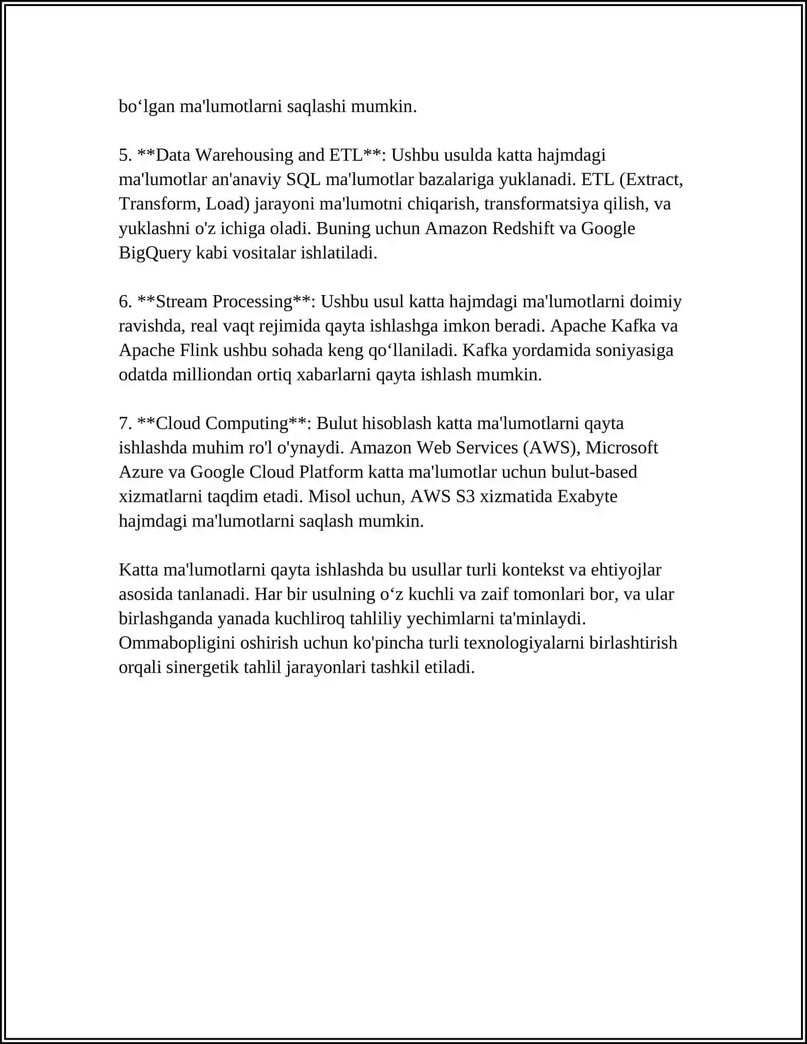 BIGDATALARNI TAHLIL QILISH VA QAYTA ISHLASH 4