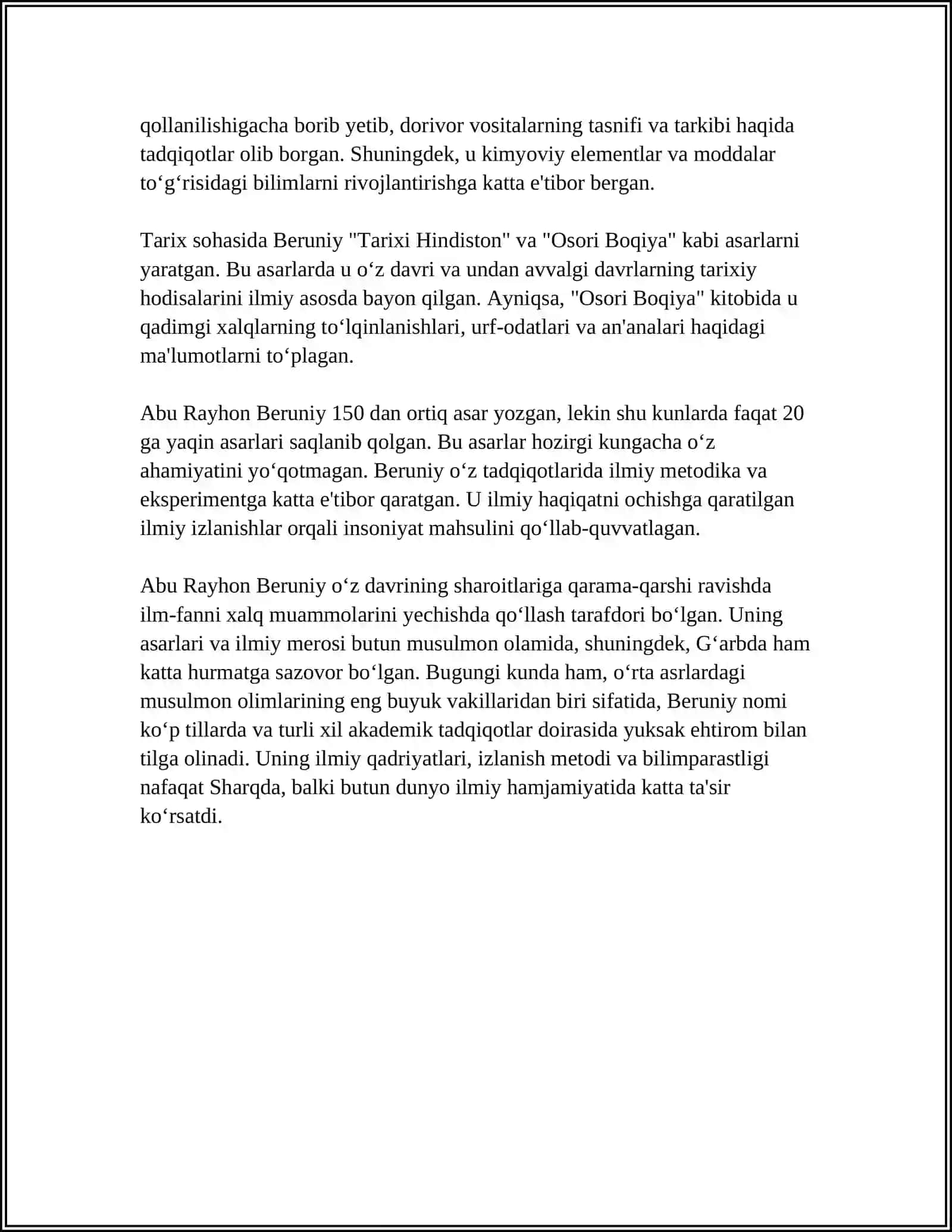 ABU RAYHON BERUNIYNING PEDAGOGIK QARASHLARI 4