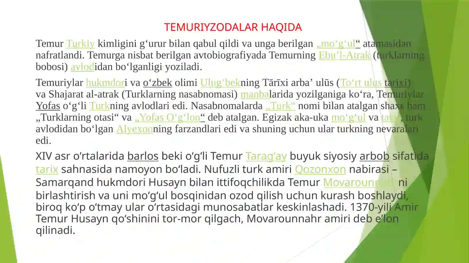TEMURIYLAR HUKMDORLARI 4