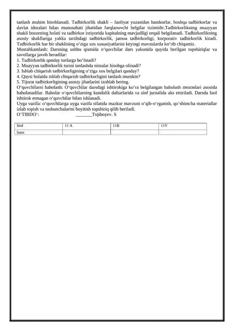 Tadbirkorlikning mazmuni va mohiyati 4