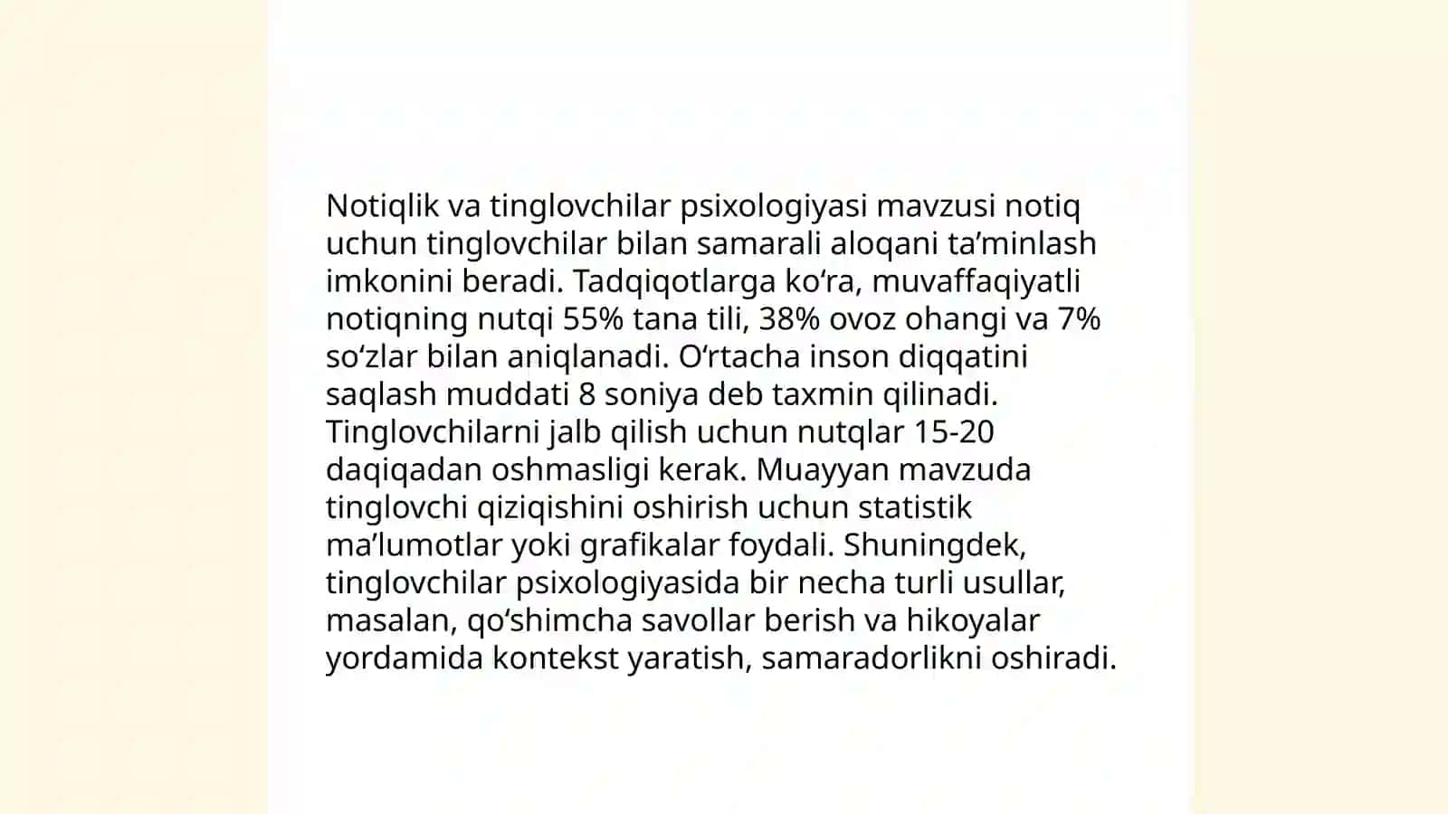 Zamonaviy notiqlar va psixologiya 4