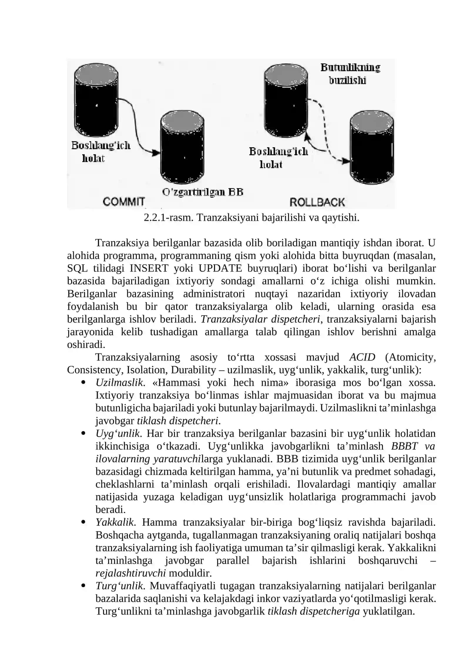 Berilganlar bazasini boshqarish 4
