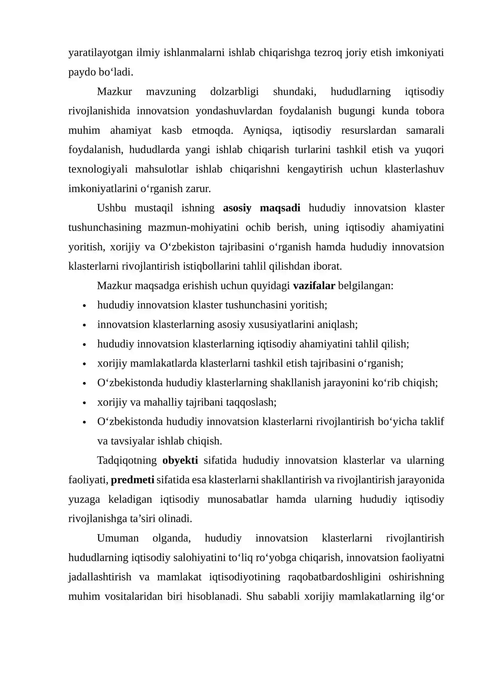 HUDUDIY INNOVATSION KLASTERLARNI TASHKIL ETISHNING XORIJIY VA MAHALLIY TAJRIBASI 4
