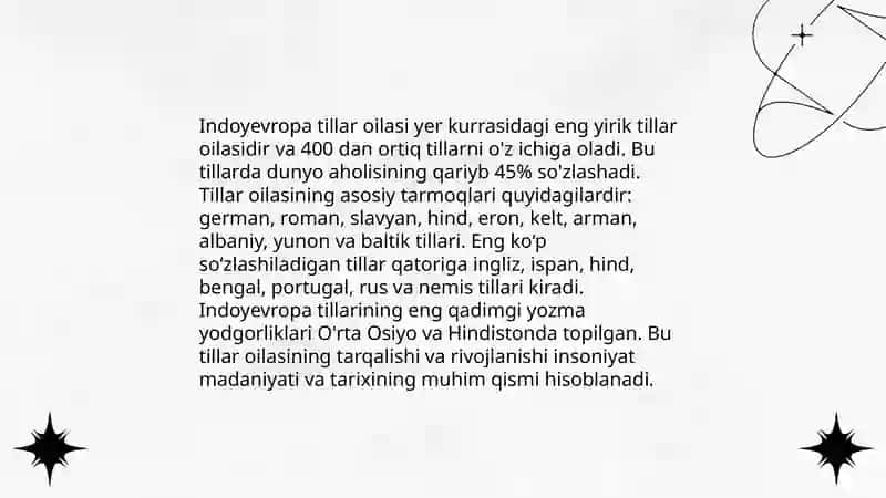 Til oilalari.Dunyo tillari. Tillar tasnifi. Tasnif turlari 4