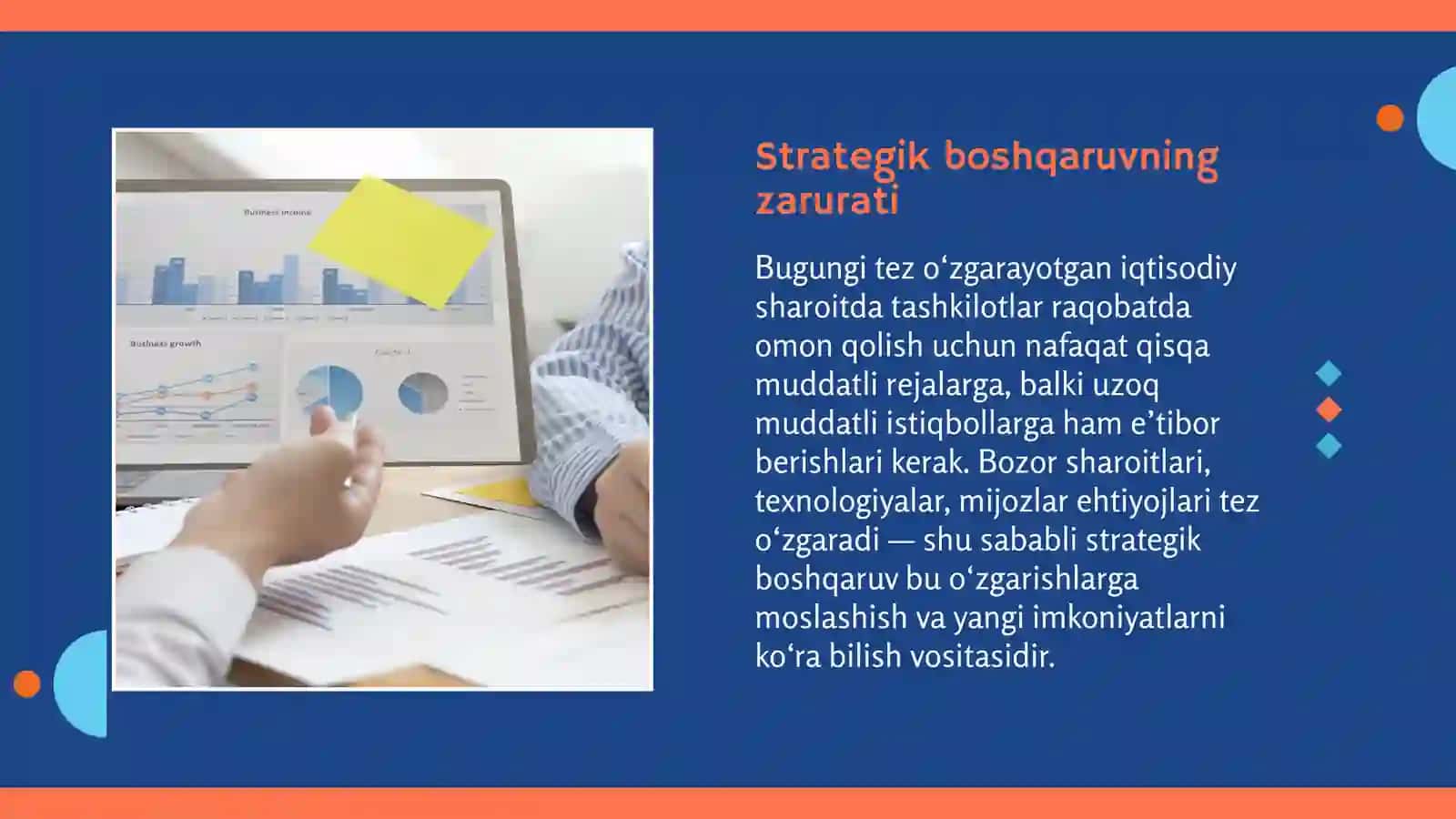 Strategik boshqaruv fanidan tayyorlagan taqdimoti 4