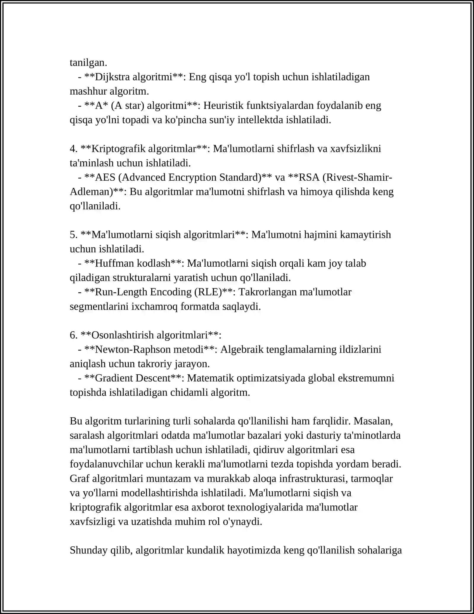 ALGORITM TURLARI VA TASVIRLASH USULLARI 4