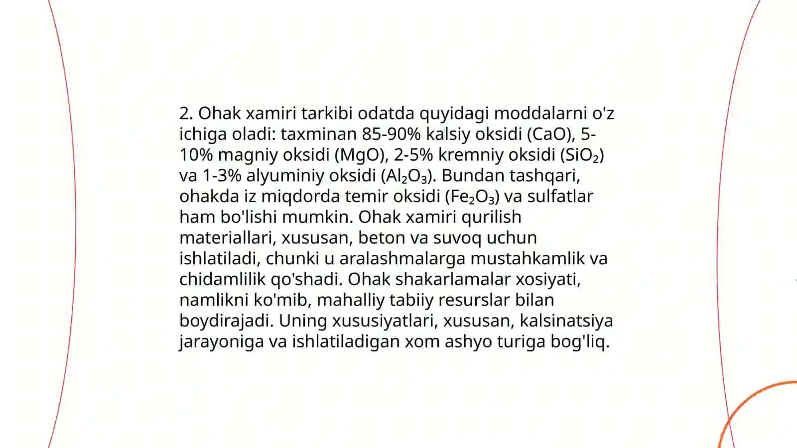 Ohakning qotishida sodir bo‘ladigan jarayonlar 4
