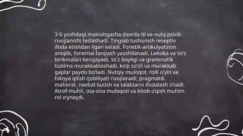 Maktabgacha yosh davrida psixik rivojlanish xususiyatlari 4