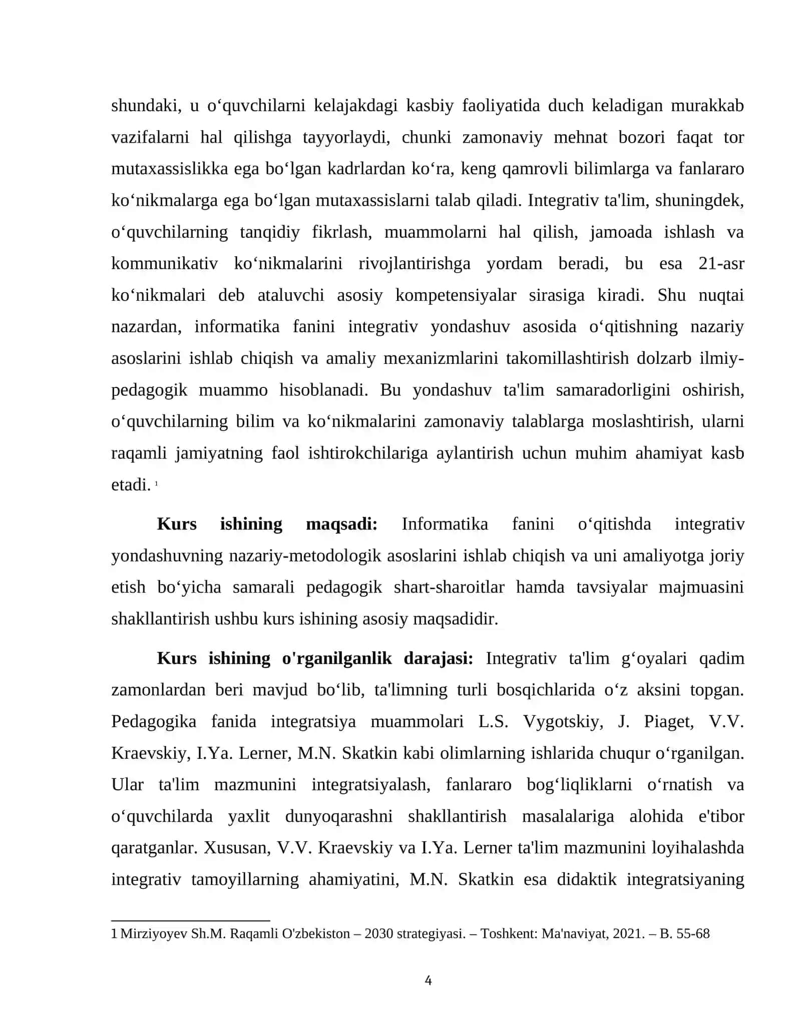 INFORMATIKA FANINI INTEGRATIV YONDASHUV ASOSIDA O'QITISH 4