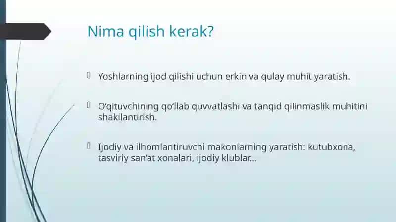 Yoshlarda kreativ qobilyatlarni rivojlantirish metodikasi 4