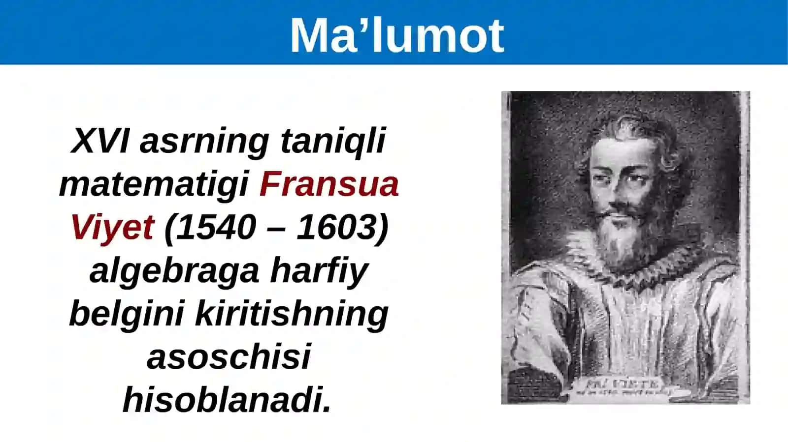 Algebraik tengliklar va formulalar 4