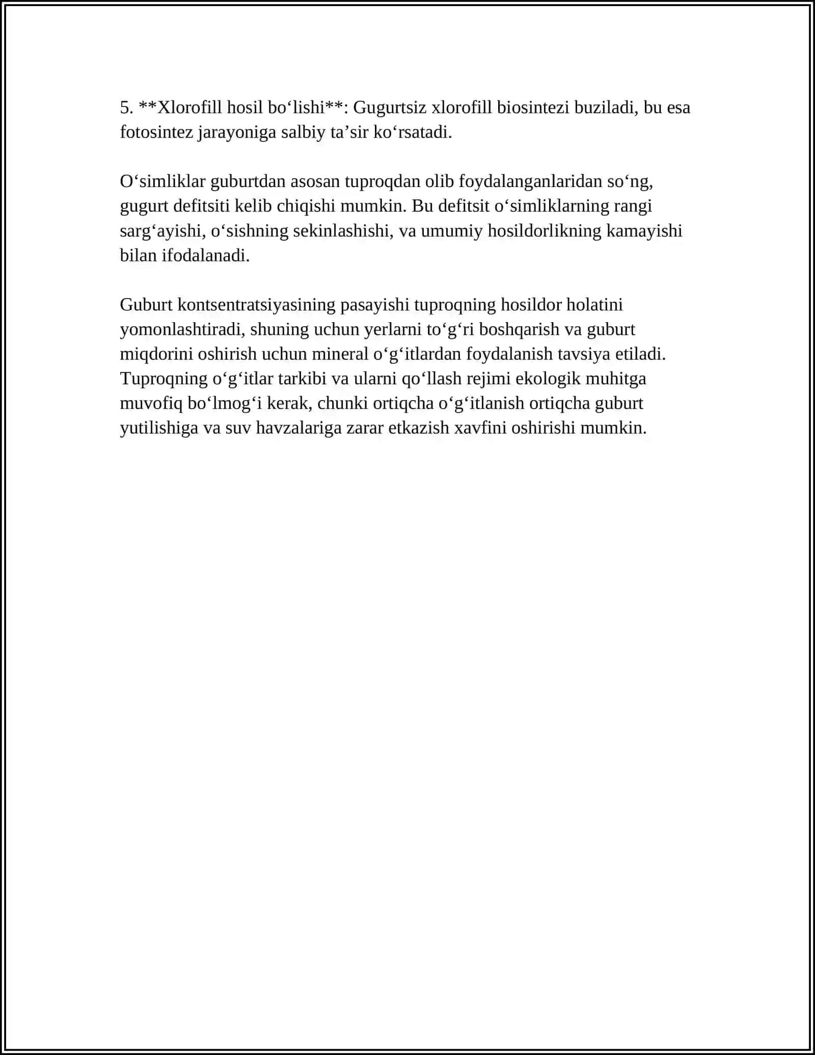 Oʻsimliklarning Oziqlanishi 4