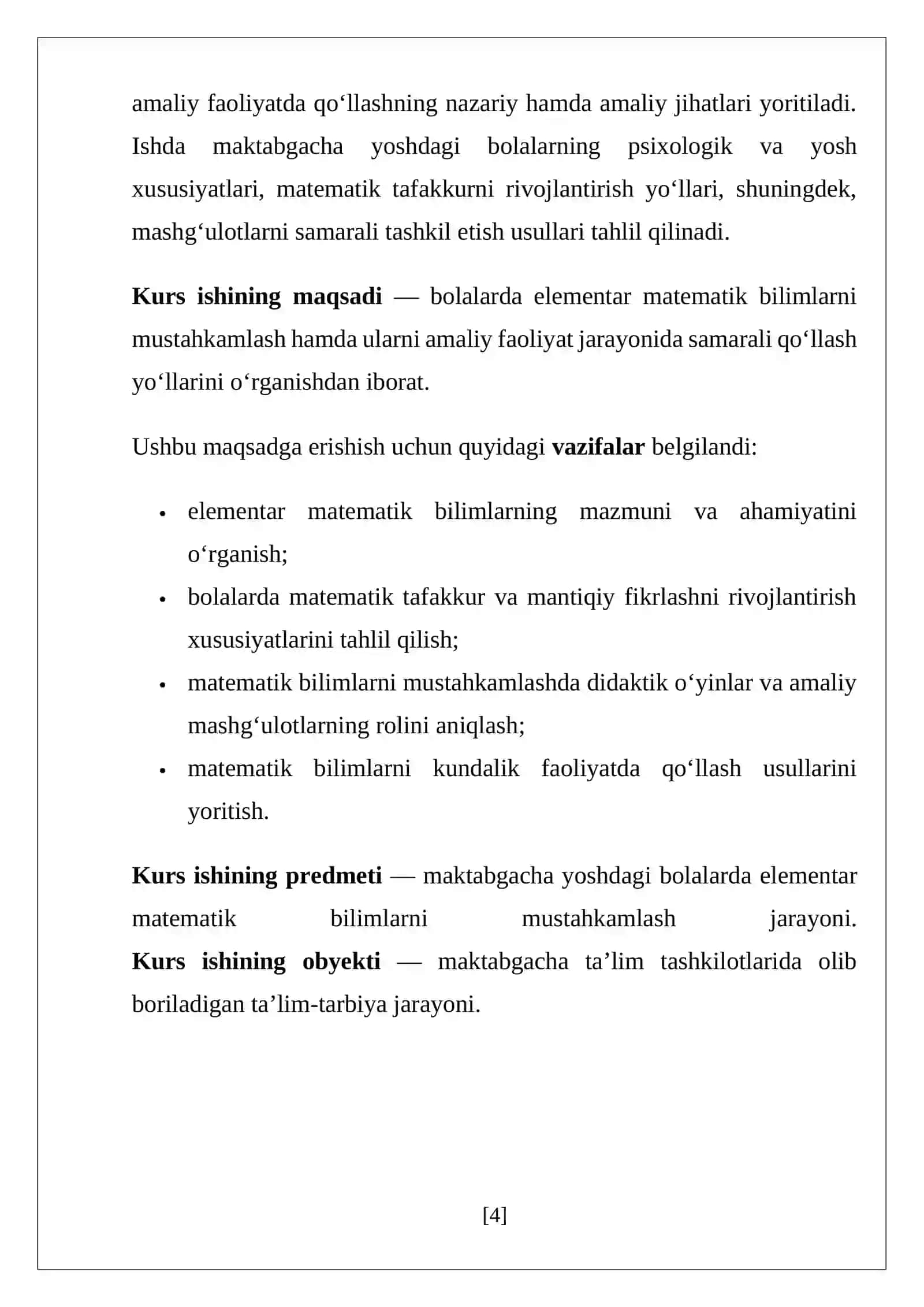 Bolalarda elementar matematik bilimlarni mustahkamlash va ularni amalda qo‘llash 4