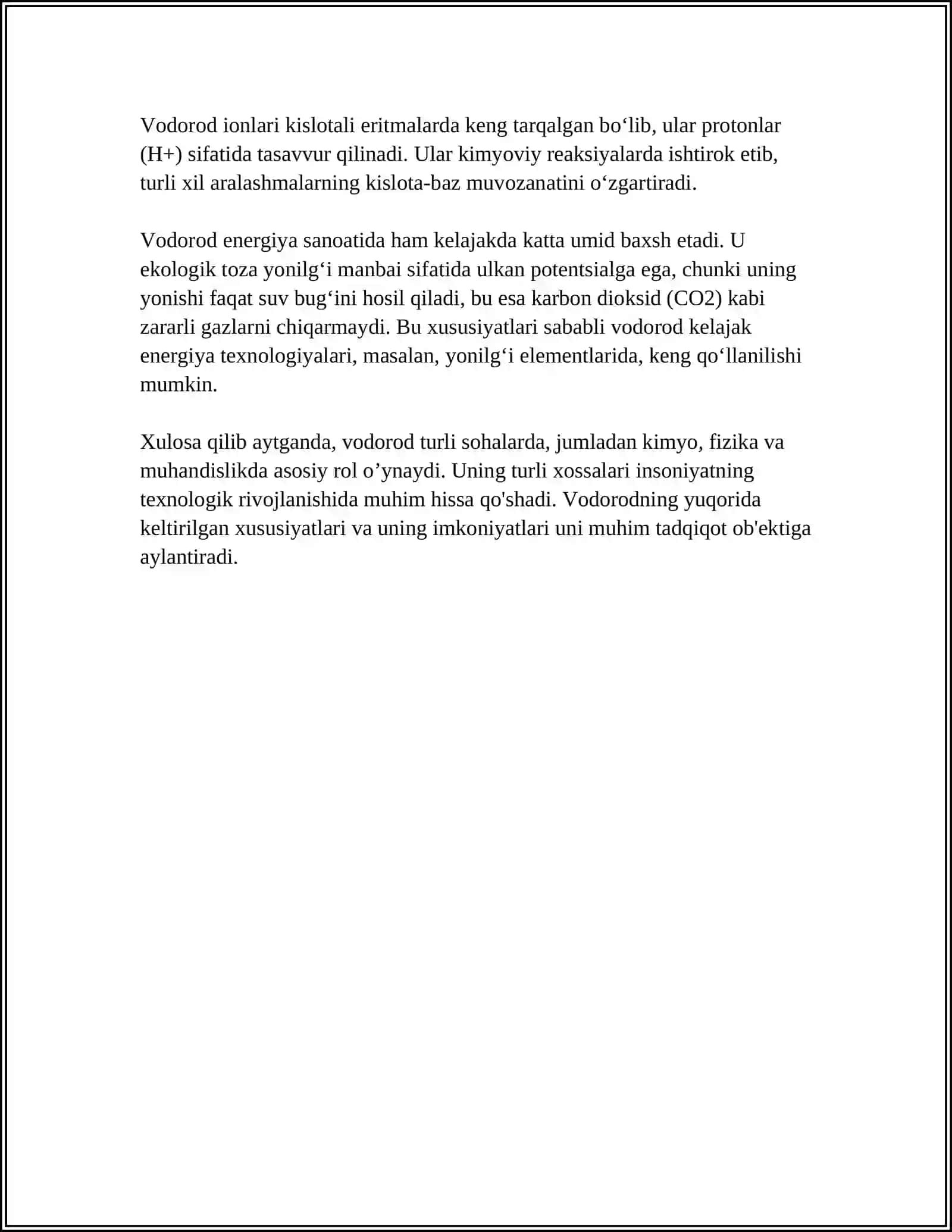 VODOROD VA UNING BIRIKMALARI.I VA II S-BLOK ELEMENTARI 4