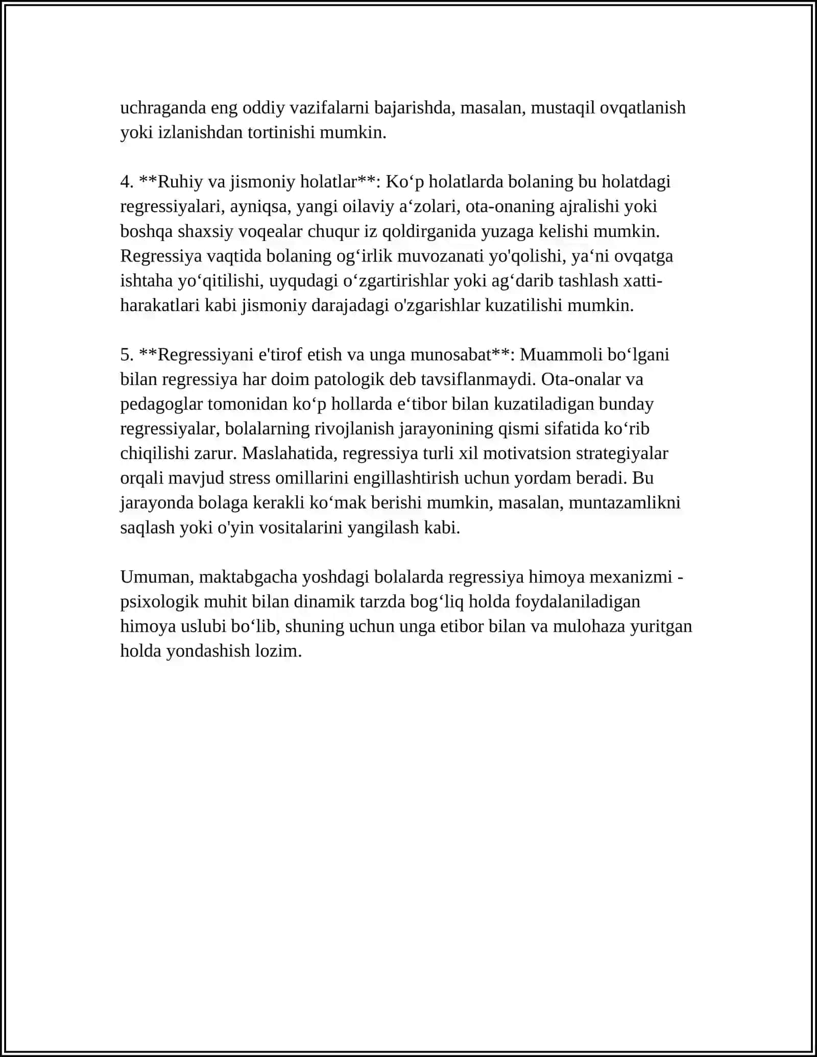 MAKTABGACHA TARBIYA YOSHIDAGI BOLALARDA PSIXOLOGIK HIMOYA MEXANIZMLARINI NAMOYON BOLISHI 4