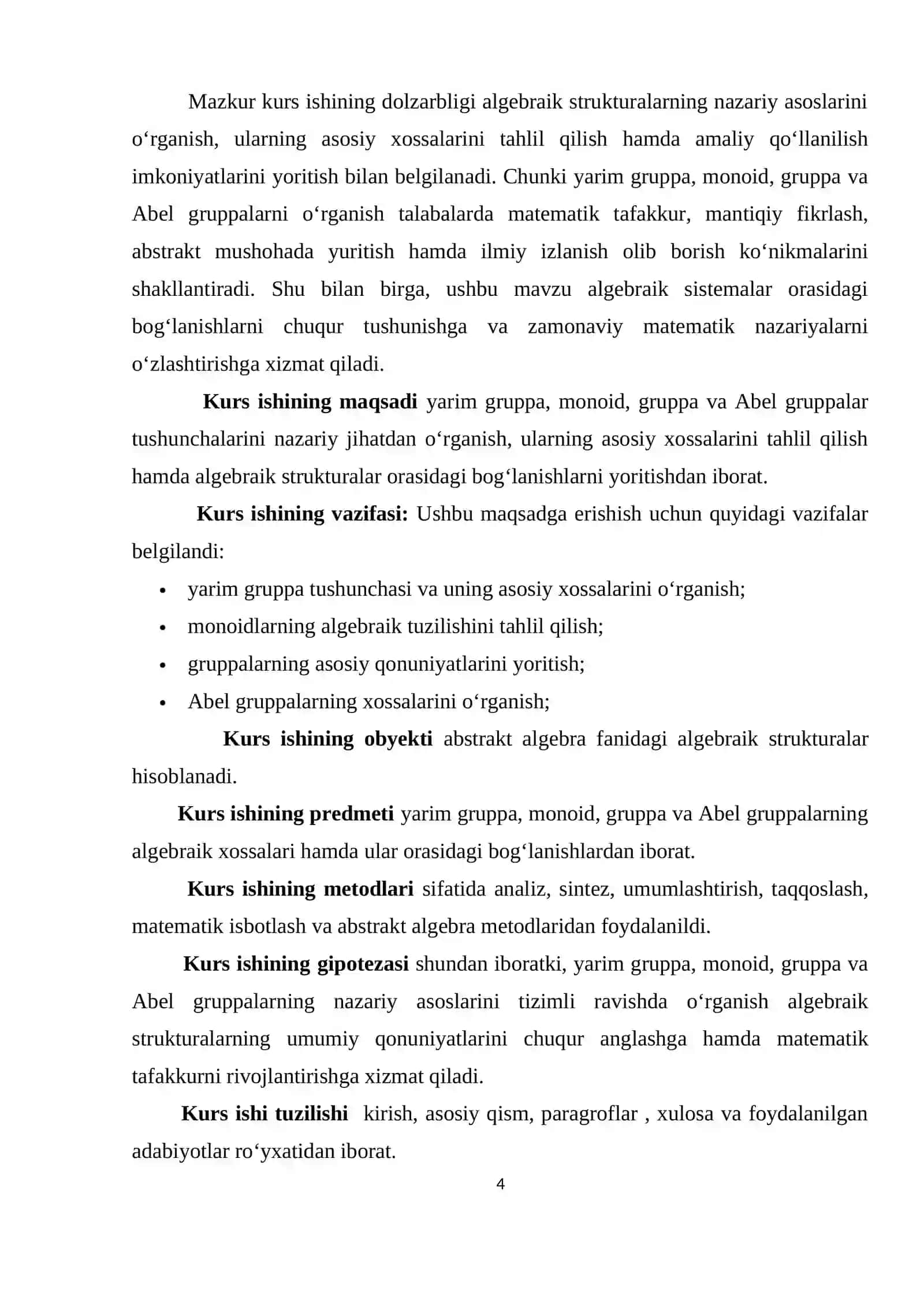 Gruppa. Yarim gruppalar. Monoidlar. Gruppalar. Abel gruppalar 4