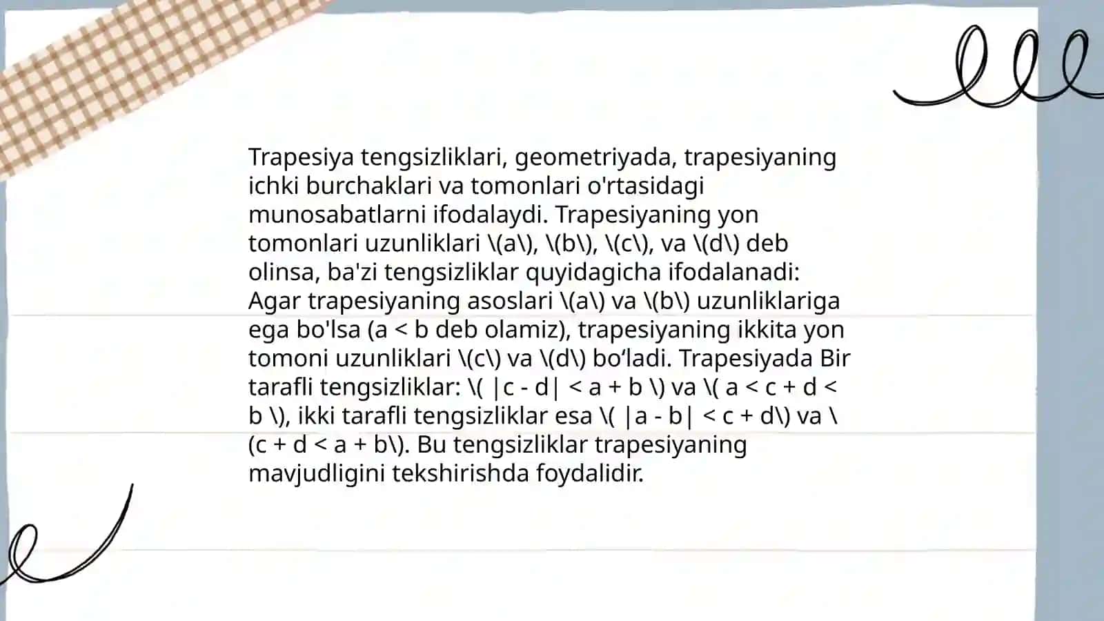 Geometrik tengsizliklar 4