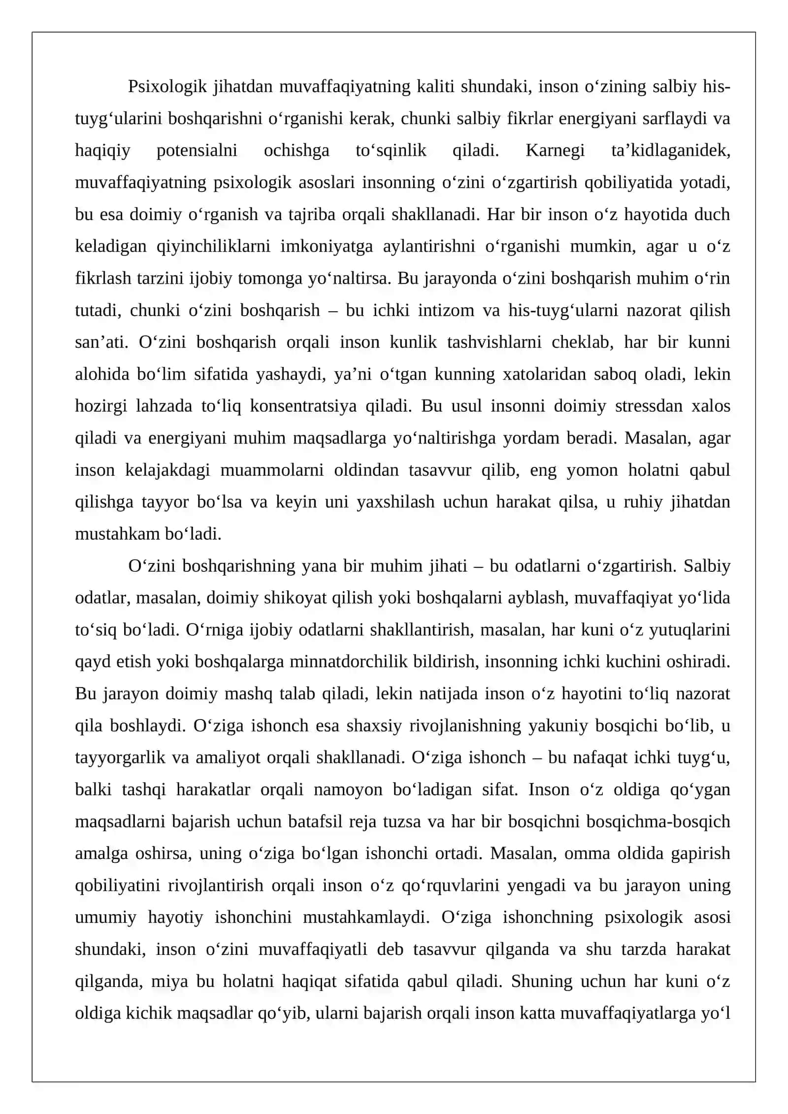 Deyl Karnegi: Muvaffaqiyat kaliti asari 4