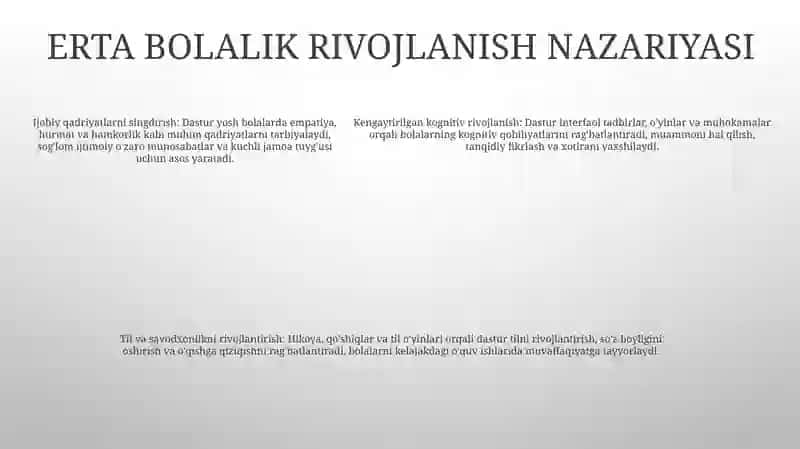 Maktabgacha Yoshdagi Bollar Rivojlanishda Ilk Qadam Dasturi 4