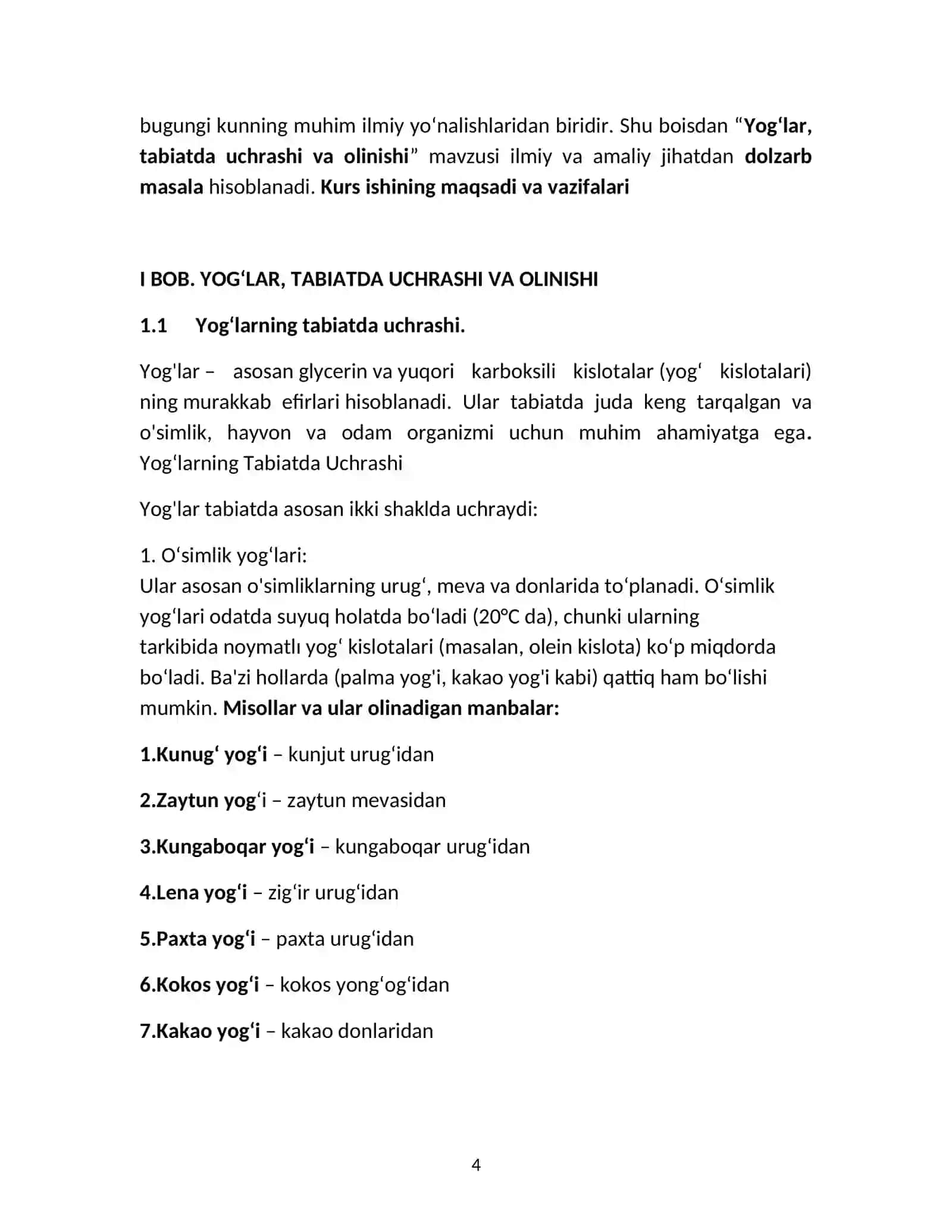 Organik birikmalarda yog’larning xossalari 4
